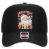 Retro Groovy Santa Claus Christmas Vibes Gift Hat thumb 0