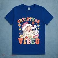 Retro Groovy Santa Claus Christmas Vibes Gift T-Shirt thumb 5
