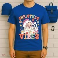 Retro Groovy Santa Claus Christmas Vibes Gift T-Shirt thumb 6
