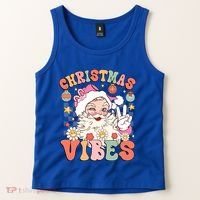 Retro Groovy Santa Claus Christmas Vibes Gift Tank Top thumb 2