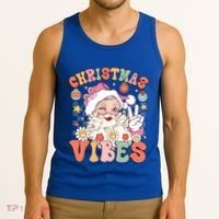 Retro Groovy Santa Claus Christmas Vibes Gift Tank Top thumb 3