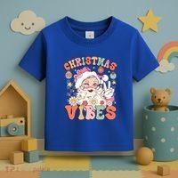 Retro Groovy Santa Claus Christmas Vibes Gift Toddler T-Shirt thumb 3