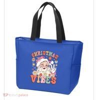Retro Groovy Santa Claus Christmas Vibes Gift Tote Bag thumb 3