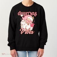 Retro Groovy Santa Claus Christmas Vibes Gift Women's Sweatshirt thumb 0
