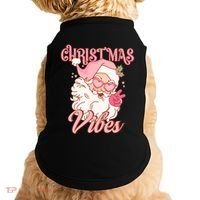 Retro Groovy Santa Claus Christmas Vibes Gift Doggie Tank thumb 0