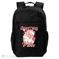 Retro Groovy Santa Claus Christmas Vibes Gift Backpack thumb 0