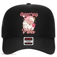 Retro Groovy Santa Claus Christmas Vibes Gift Hat thumb 0
