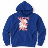 Retro Groovy Santa Claus Christmas Vibes Gift Hoodie thumb 0
