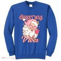 Retro Groovy Santa Claus Christmas Vibes Gift Sweatshirt thumb 0