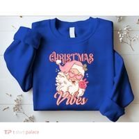 Retro Groovy Santa Claus Christmas Vibes Gift Sweatshirt thumb 2