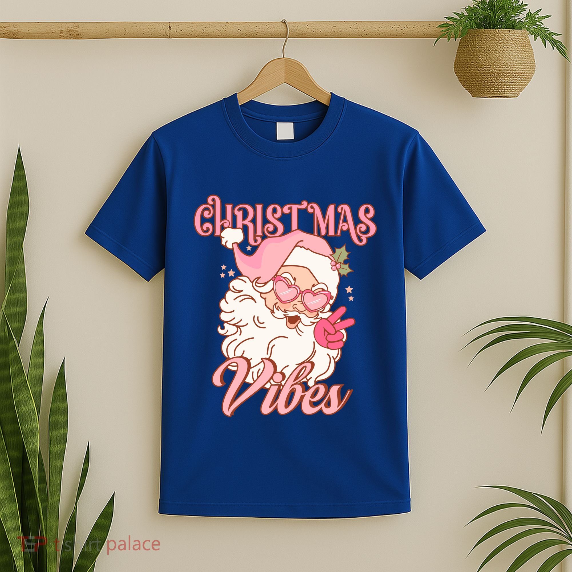 Retro Groovy Santa Claus Christmas Vibes Gift T-Shirt