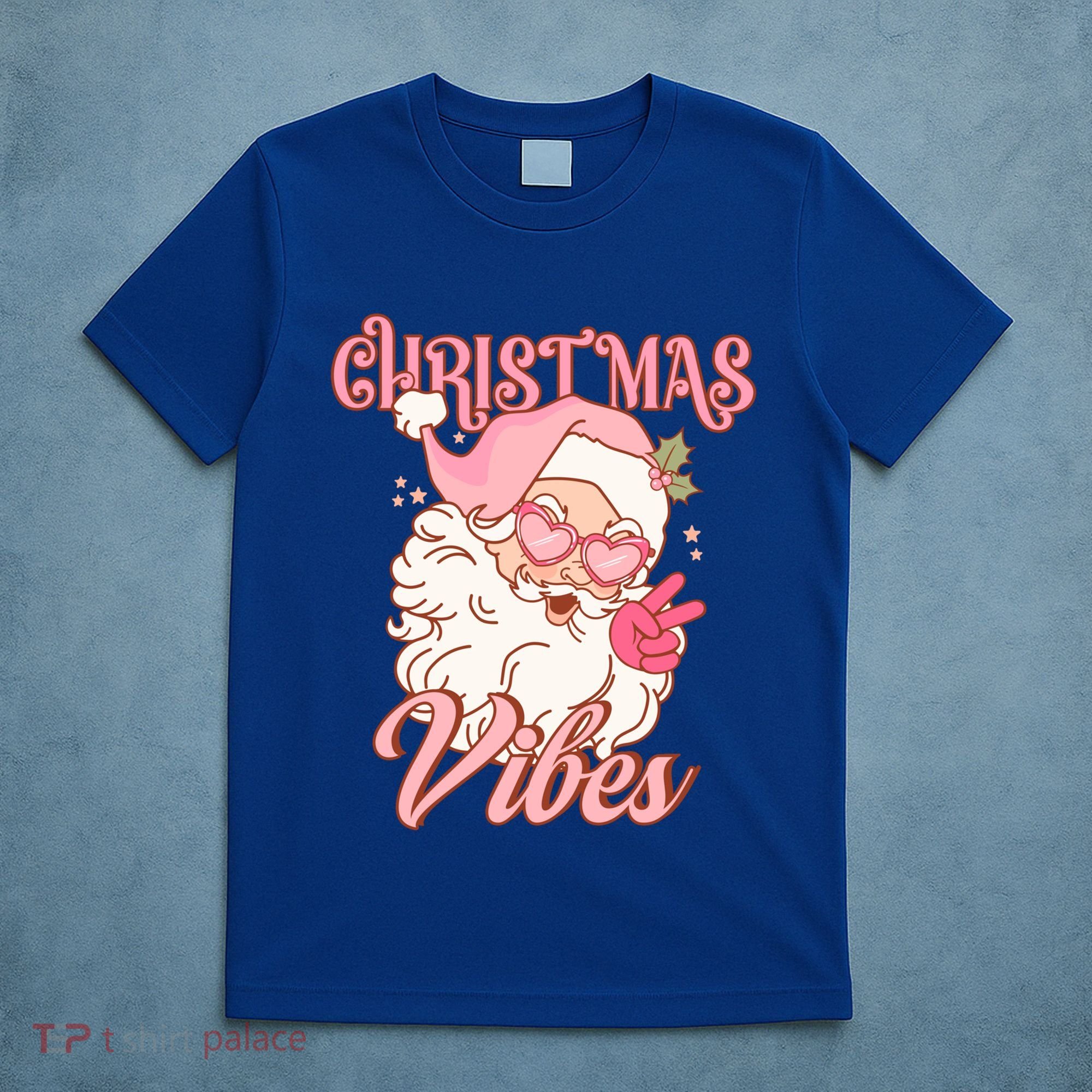 Retro Groovy Santa Claus Christmas Vibes Gift T-Shirt