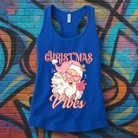 Retro Groovy Santa Claus Christmas Vibes Gift Women's Tank Top thumb 3