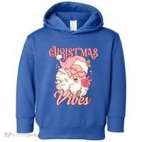 Retro Groovy Santa Claus Christmas Vibes Gift Toddler Hoodie thumb 0