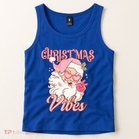 Retro Groovy Santa Claus Christmas Vibes Gift Tank Top thumb 2