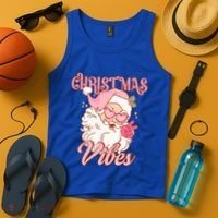 Retro Groovy Santa Claus Christmas Vibes Gift Tank Top thumb 4