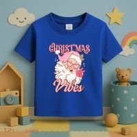 Retro Groovy Santa Claus Christmas Vibes Gift Toddler T-Shirt thumb 3