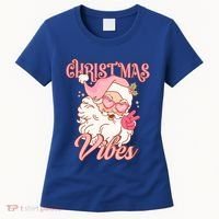 Retro Groovy Santa Claus Christmas Vibes Gift Women's T-Shirt thumb 0