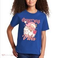 Retro Groovy Santa Claus Christmas Vibes Gift Kids T-Shirt thumb 2