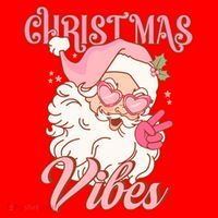 Retro Groovy Santa Claus Christmas Vibes Gift Santa Hat thumb 1