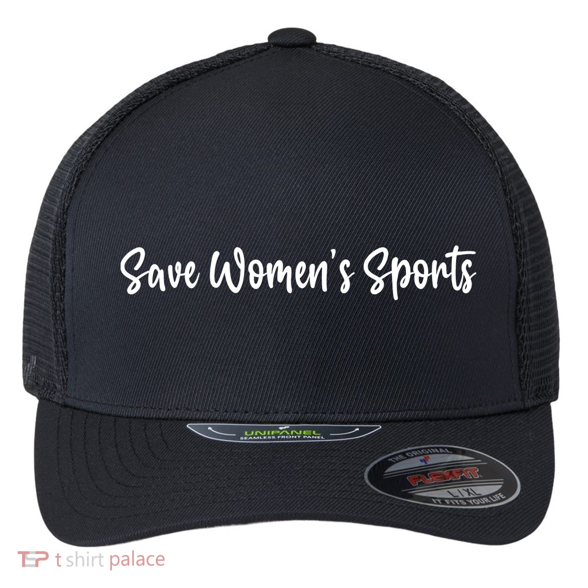  Save Womens Sports Riley Gaines Flexfit Unipanel Trucker Cap