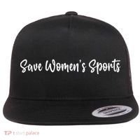  Save Womens Sports Riley Gaines Flat Bill Trucker Hat thumb 0