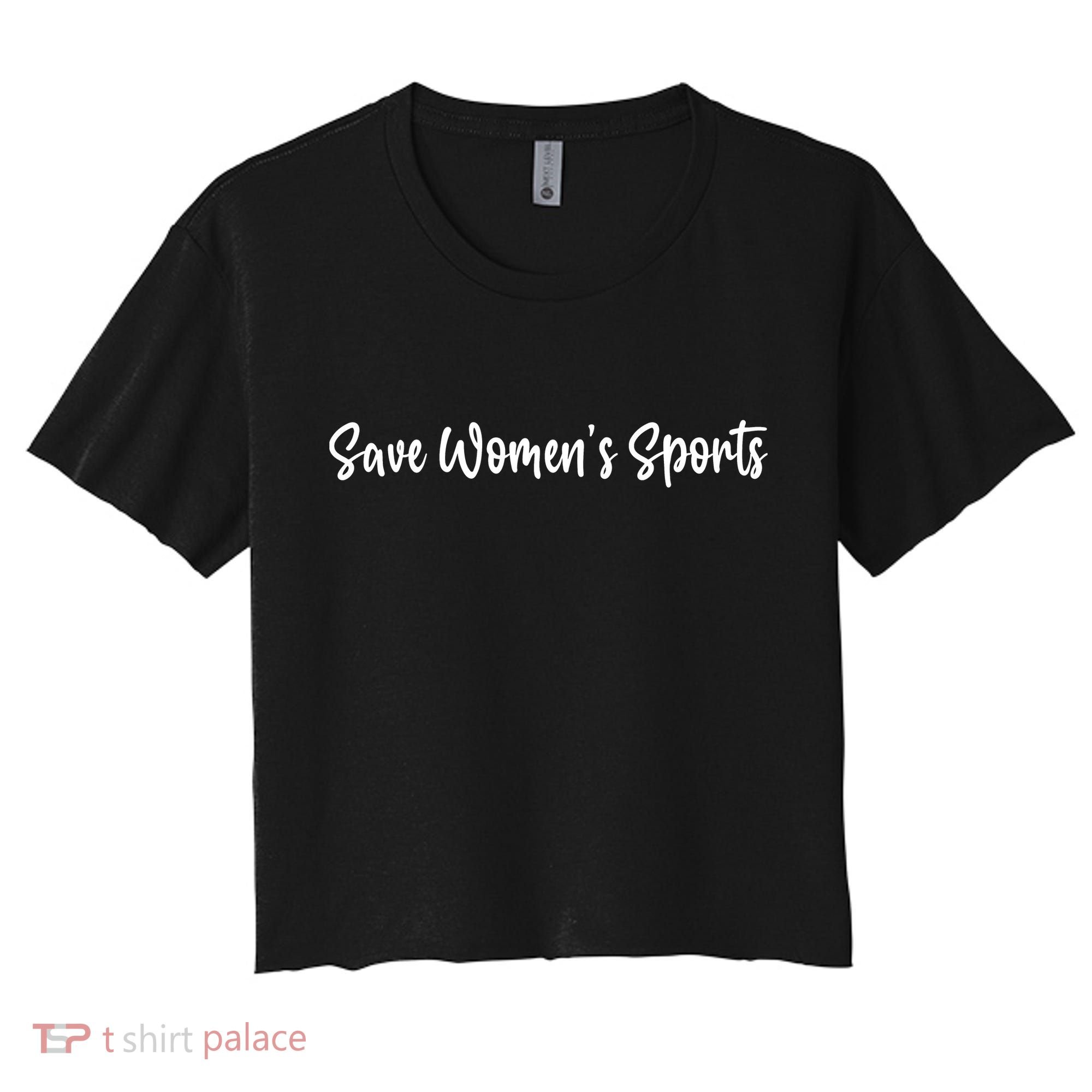  Save Womens Sports Riley Gaines Women's Crop Top Tee