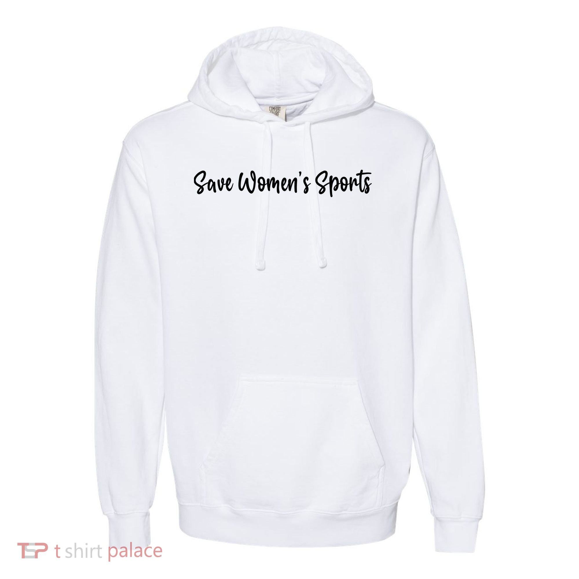  Save Womens Sports Riley Gaines Comfort Colors Garment-Dyed Hooded Sweatshirt