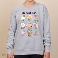 Retro God Says I Am Christian Jesus Happy Easter Day Bunny Women's Sweatshirt thumb 0
