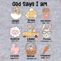 Retro God Says I Am Christian Jesus Happy Easter Day Bunny Women's Sweatshirt thumb 2