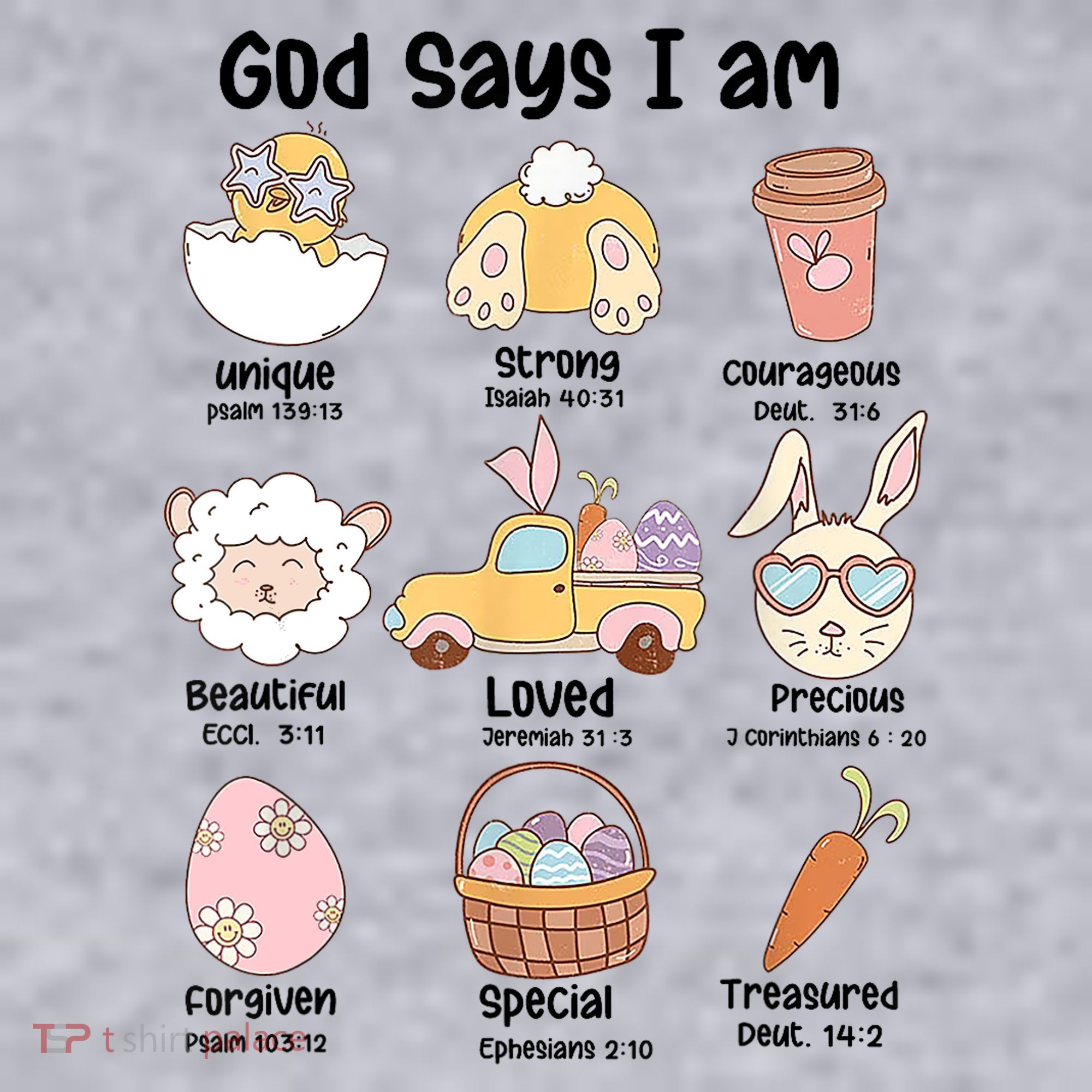 Retro God Says I Am Christian Jesus Happy Easter Day Bunny Women's Sweatshirt