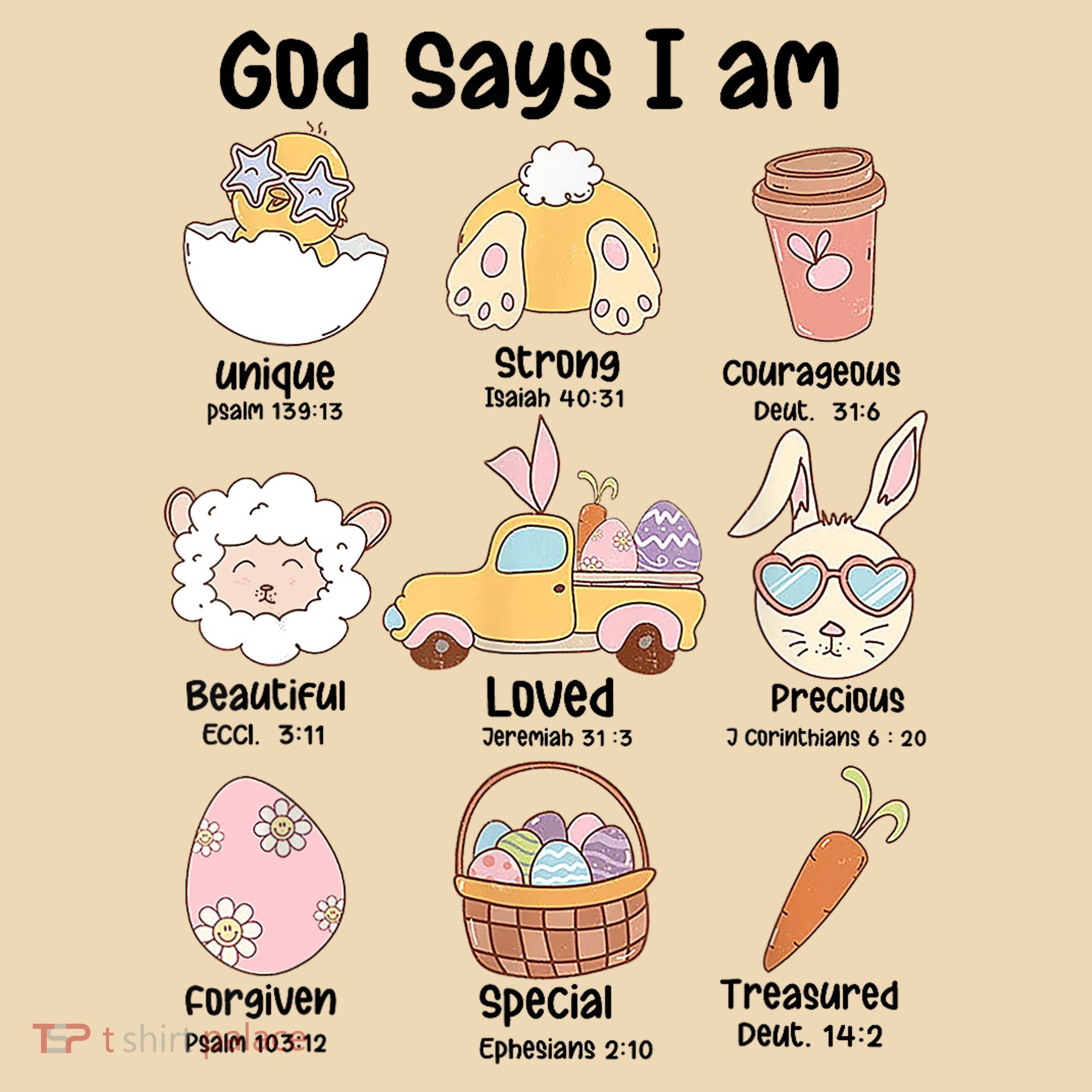 Retro God Says I Am Christian Jesus Happy Easter Day Bunny Tote Bag