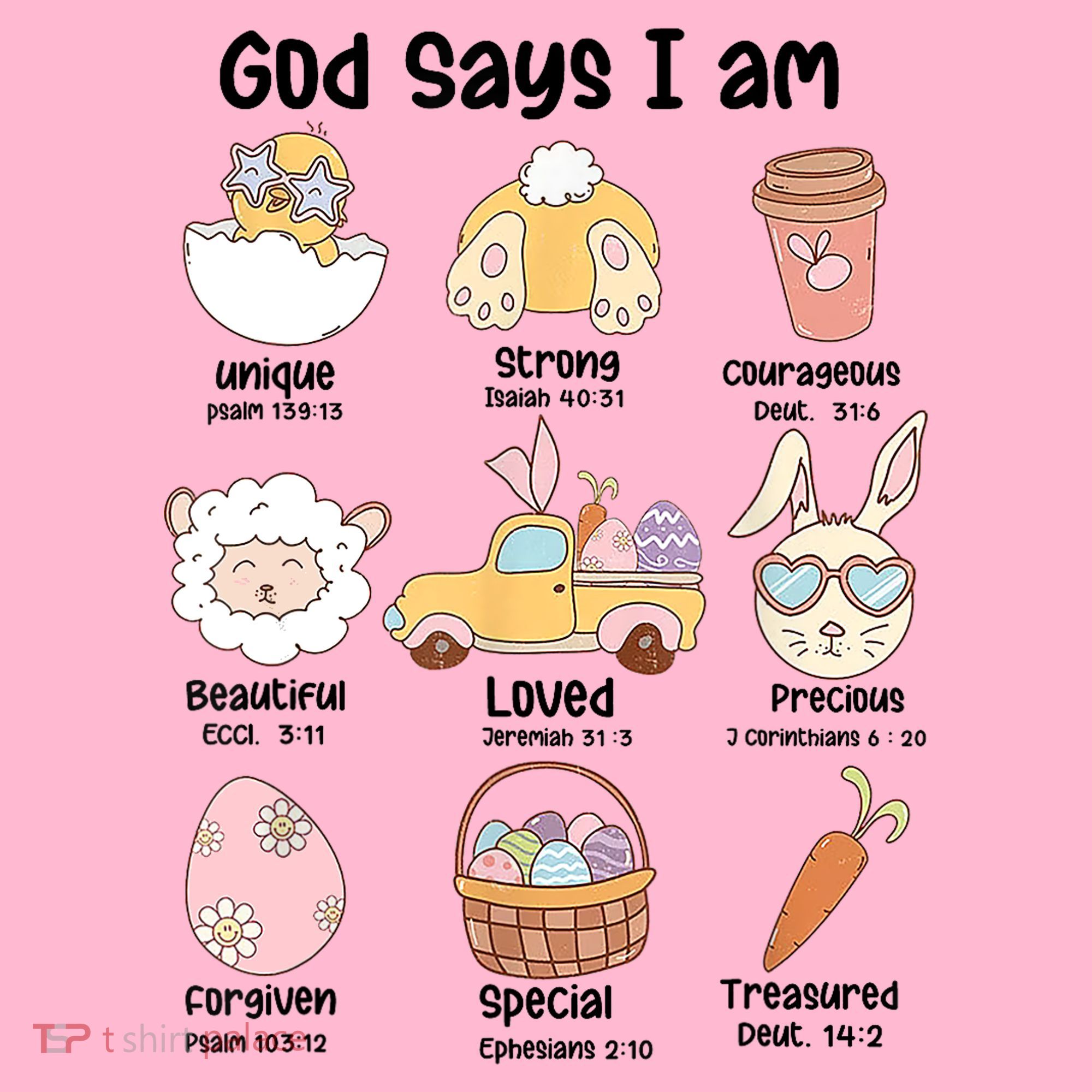 Retro God Says I Am Christian Jesus Happy Easter Day Bunny Coaster