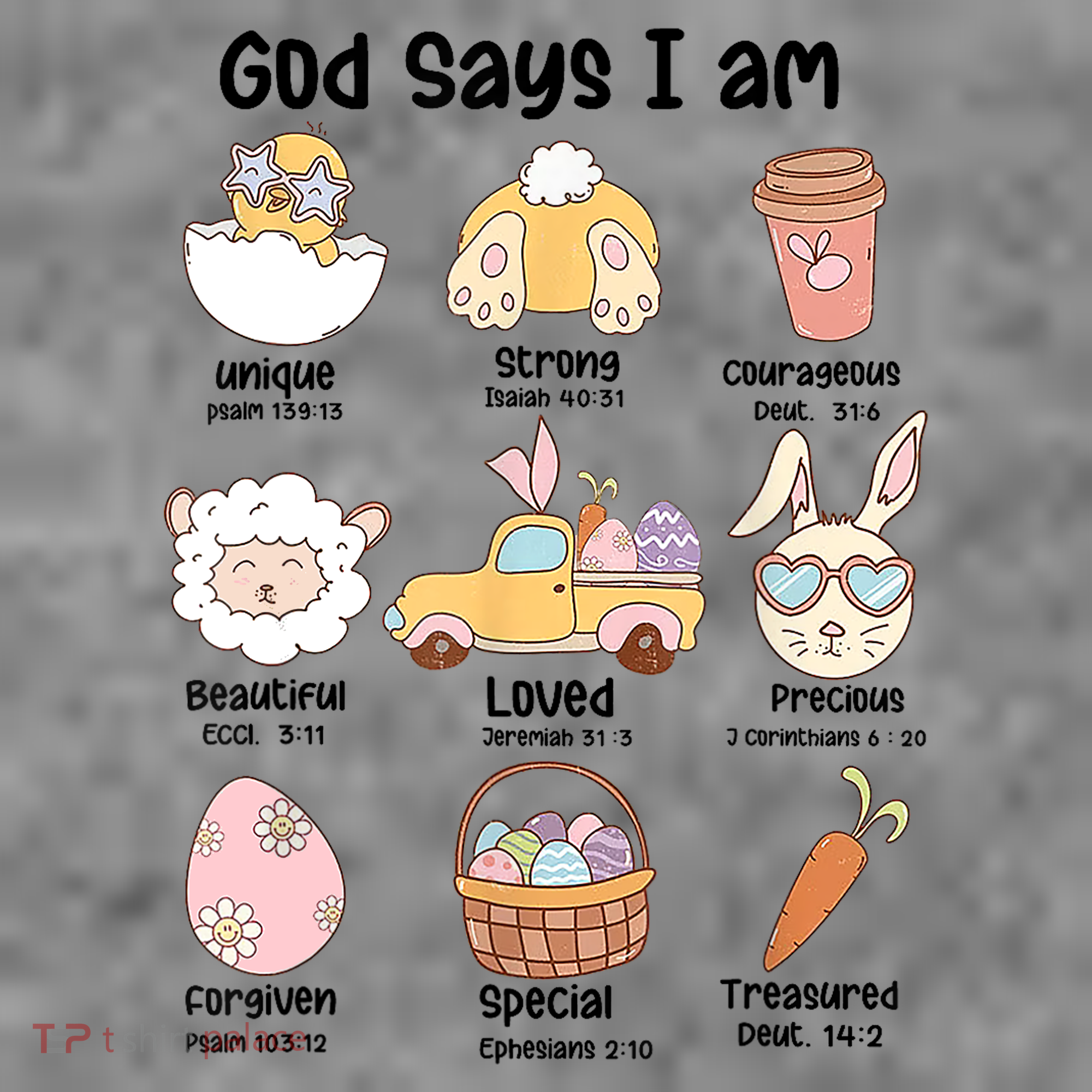 Retro God Says I Am Christian Jesus Happy Easter Day Bunny Toddler Hoodie