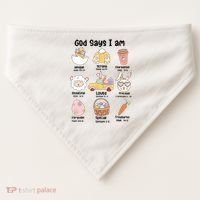 Retro God Says I Am Christian Jesus Happy Easter Day Bunny USA-Made Doggie Bandana thumb 0