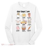 Retro God Says I Am Christian Jesus Happy Easter Day Bunny Long Sleeve Shirt thumb 0