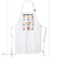 Retro God Says I Am Christian Jesus Happy Easter Day Bunny Apron thumb 0