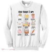 Retro God Says I Am Christian Jesus Happy Easter Day Bunny Sweatshirt thumb 0