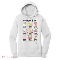 Retro God Says I Am Christian Jesus Happy Easter Day Bunny Women's Hoodie thumb 0