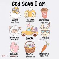 Retro God Says I Am Christian Jesus Happy Easter Day Bunny Women's Tank Top thumb 5