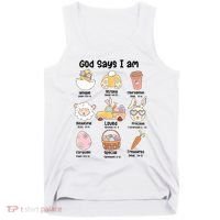 Retro God Says I Am Christian Jesus Happy Easter Day Bunny Tank Top thumb 0