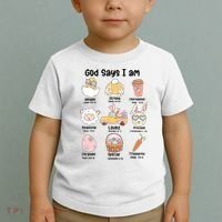Retro God Says I Am Christian Jesus Happy Easter Day Bunny Toddler T-Shirt thumb 2