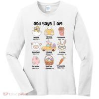 Retro God Says I Am Christian Jesus Happy Easter Day Bunny Women's Long Sleeve Shirt thumb 0