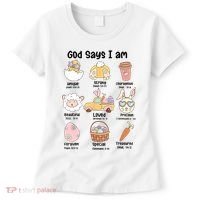 Retro God Says I Am Christian Jesus Happy Easter Day Bunny Women's T-Shirt thumb 0