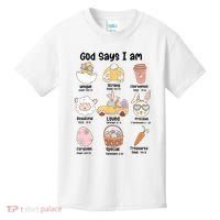 Retro God Says I Am Christian Jesus Happy Easter Day Bunny Kids T-Shirt thumb 0
