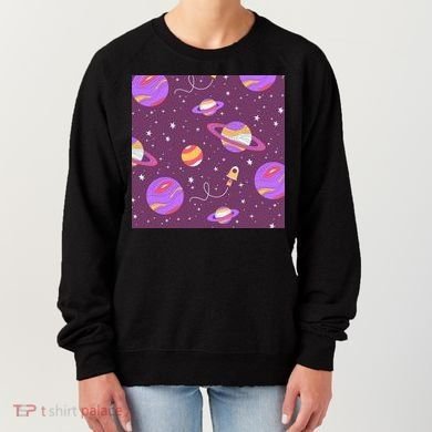 Retro Galaxy Spaceship Women's Sweatshirt