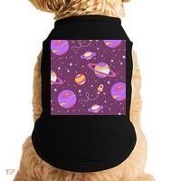 Retro Galaxy Spaceship Doggie Tank thumb 0