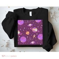 Retro Galaxy Spaceship Sweatshirt thumb 2