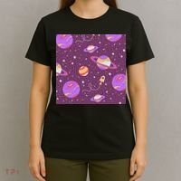 Retro Galaxy Spaceship T-Shirt thumb 4