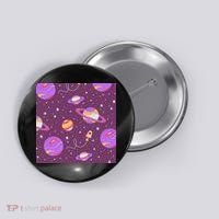 Retro Galaxy Spaceship Button thumb 0